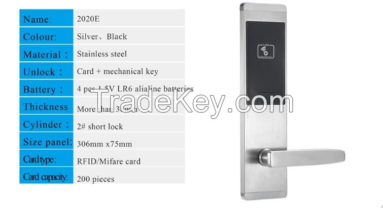 China made Keyless RFID card Security Entry Hotel Locks