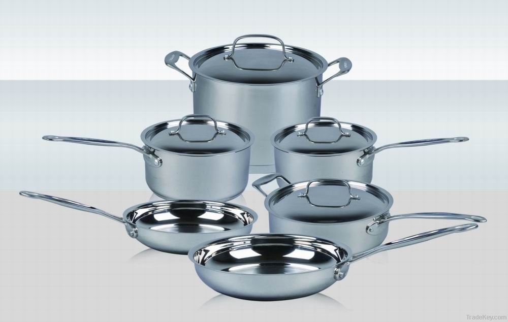 cookware sets 10 pcs in stainless steel