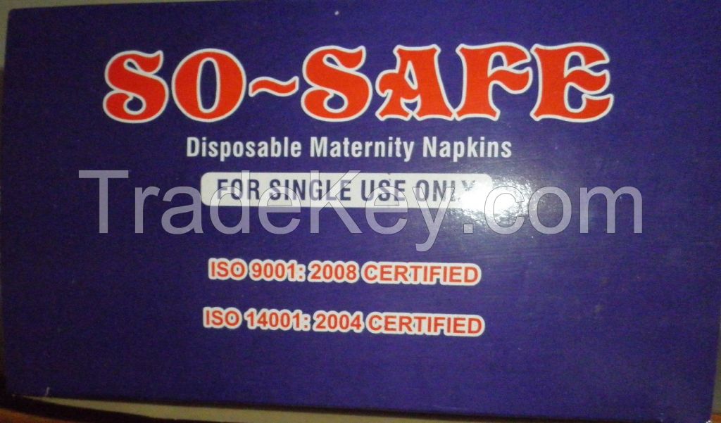 SO ~ SAFE DISPOSABLE MATERNITY NAPKINS