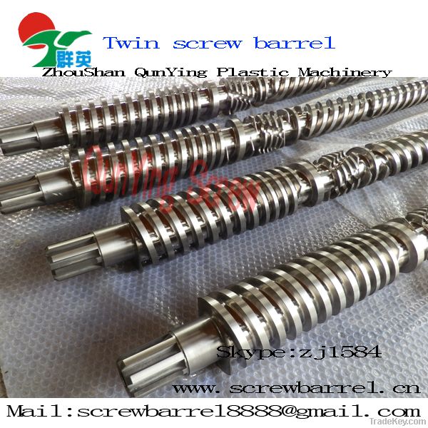 conical twin screw barrel for PVC extruder machine