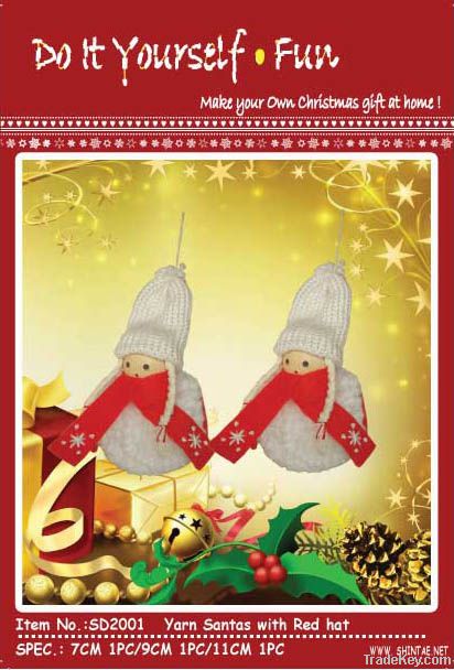 DIY CHRISTMAS DOLLS, 10CM, 2PCS/SET PACKED IN POLYBAG