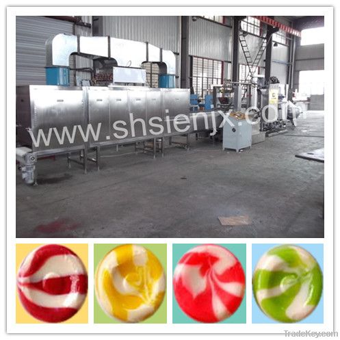 Automatic hard candy depositing line