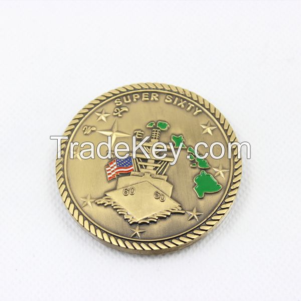 custom engraved brass souvenir collect coin