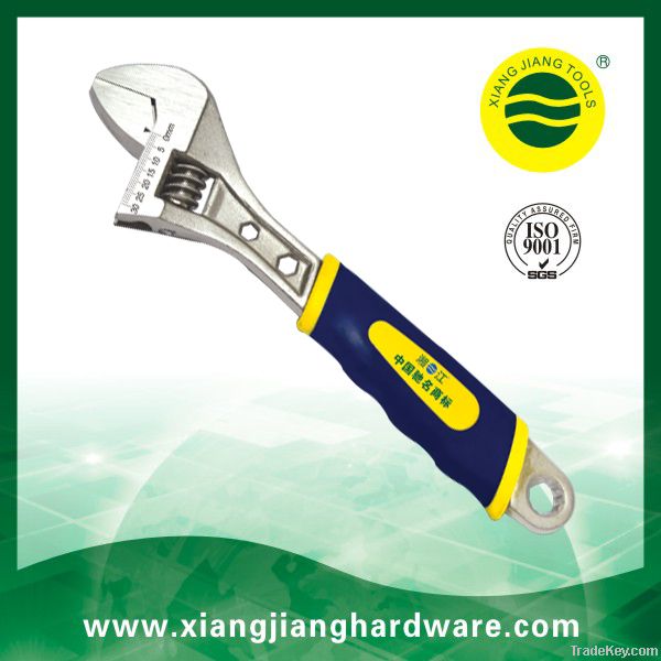 2 tone pvc handle adjustable wrench