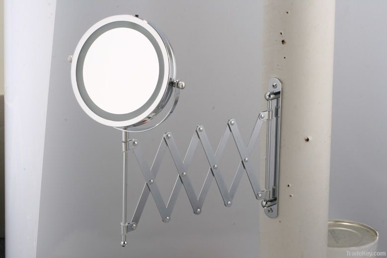 Wall-mounted LED makeup mirror