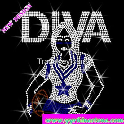 Cowboys Diva hot fix rhinestone transfer