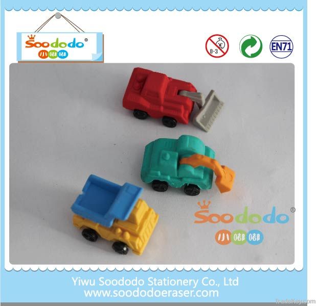 3d puzzle erasers for children, car mode shaped eraser, cool eraesr