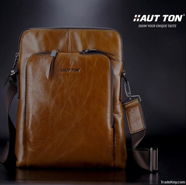 Men genuine leather ipad bags