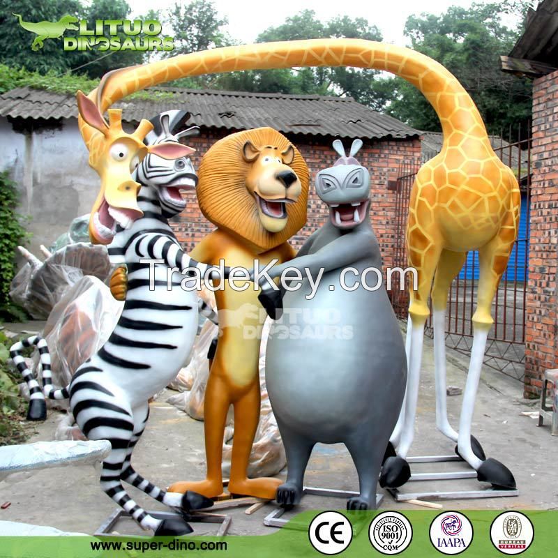 Life Size Fiberglass Cartoon Sculpture Statue