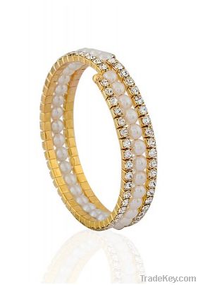 Reve White Bangles