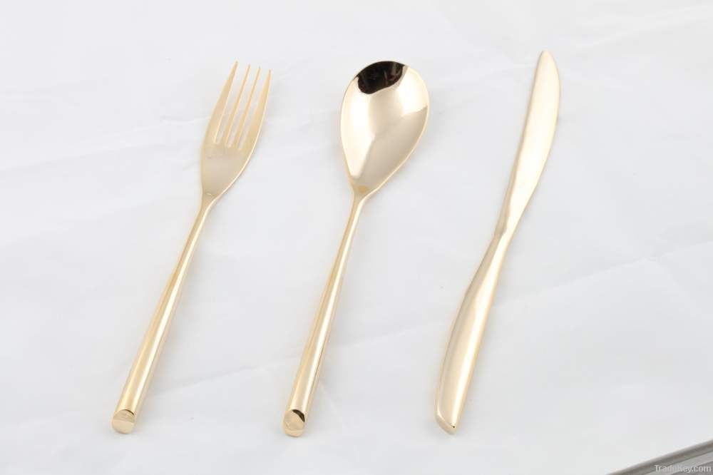 18/8Goldplated Restaurant&amp;Hotel Stainless Steel Flatware&amp;Cutlery