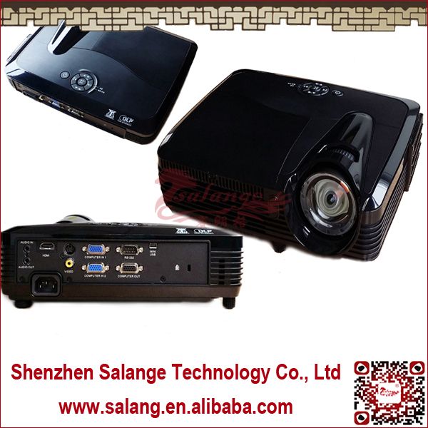 DMD 0.6ST NEW ST Lens Digital Projector 0.55" XGA 1024x768 3500LM Short Shot Home Theater Projector by Salange 