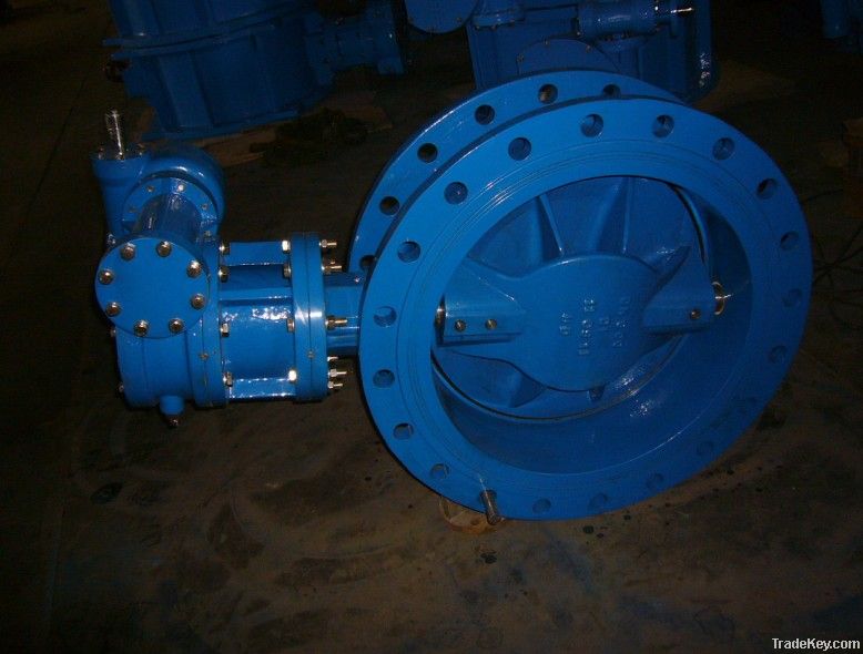 Double flange double eccentric butterfly valve