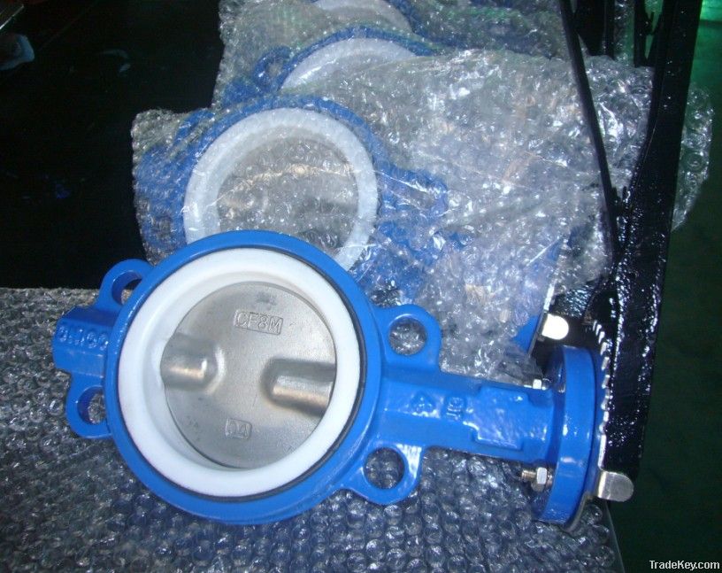 two shaft wafer butterfly valve