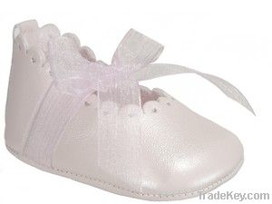 Pearly Leather Mary Jane baby shoe