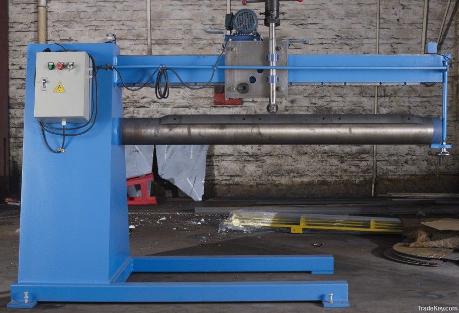 Round pipe bending grooving machine