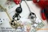 Golden human skeleton big eyes Necklaces