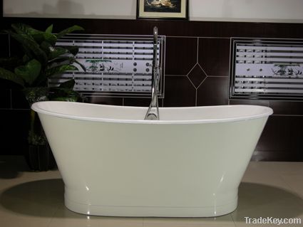 freestanding cast iron bathtub with steel skirt NH-1008-1