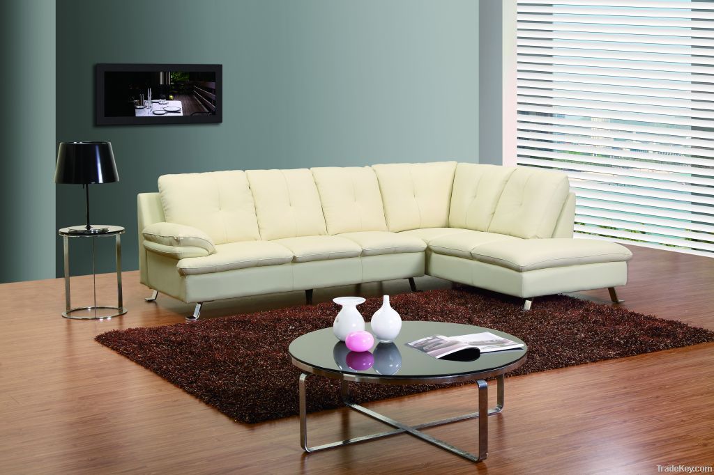 leaher /fabric sofa