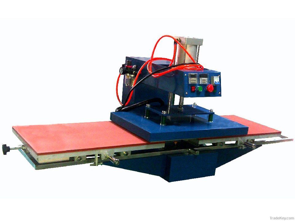 Pneumatic twin tables heat press machine