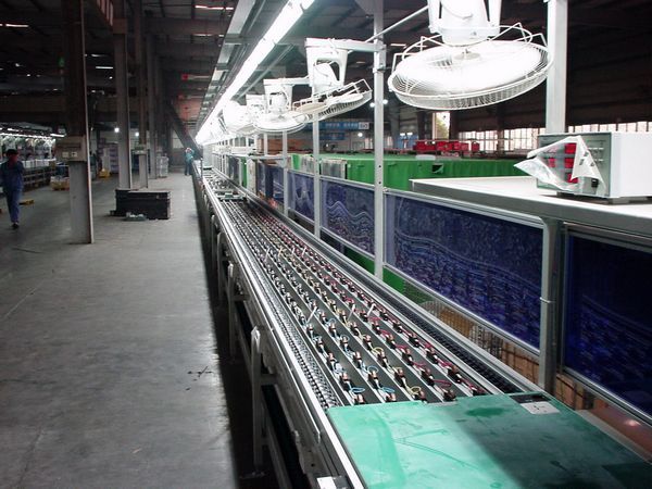 microwave oven assembly line