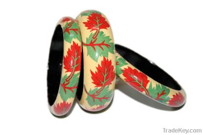 Wooden painted Bangles