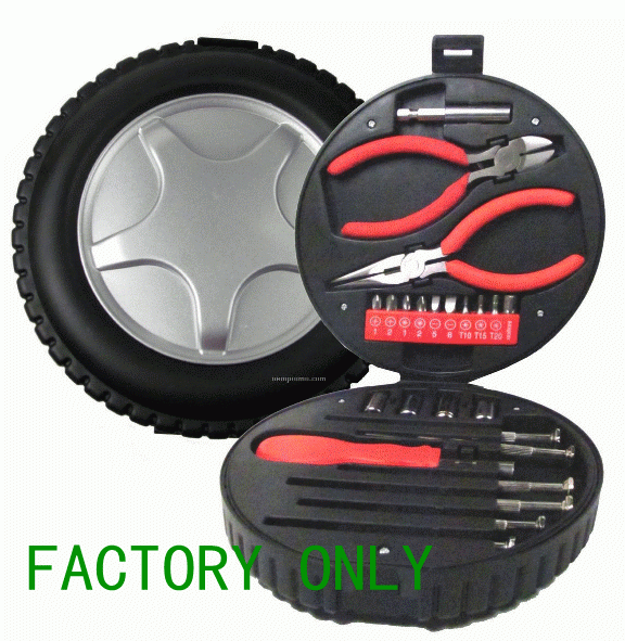 tyre shape mini hand tool kit for promotion