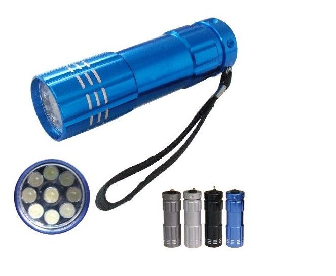 Super Bright Promotion 9 Led Flashlight Aluminum 