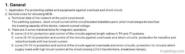 DZ47-63/Mini Circuit Breaker/MCB