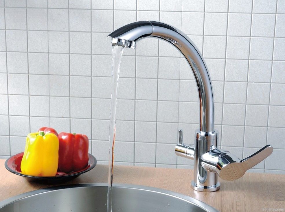 Water purification system faucet