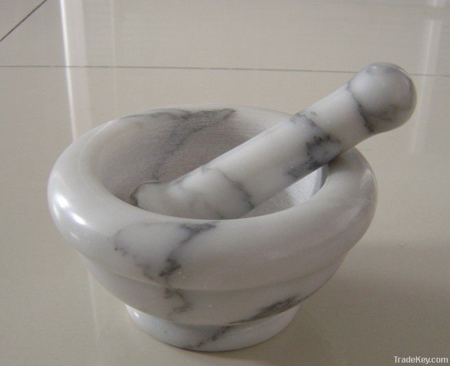 Marble Mortar and Pestle