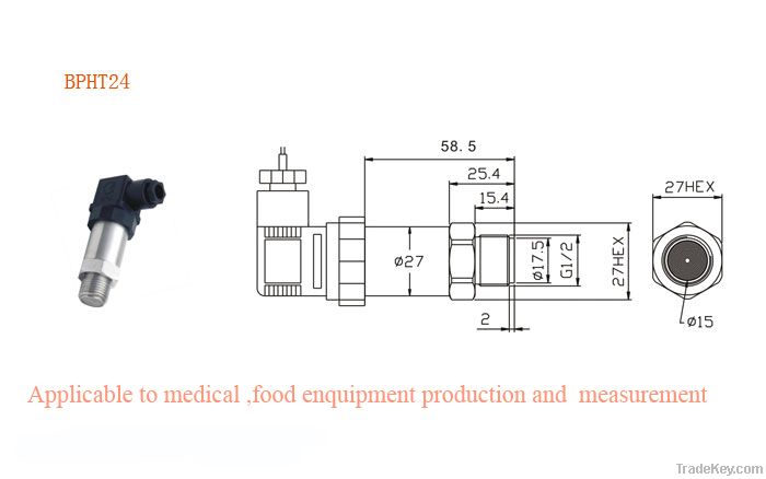 isolation membrane oil-filled pressure transmitter