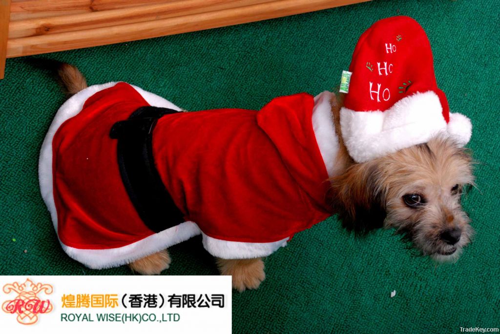 Dog Christmas Costume with Hat, Dog Christmas Clothes