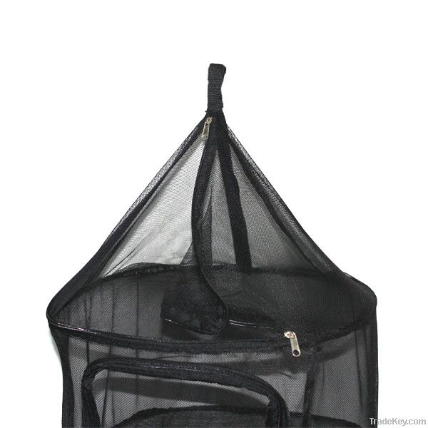 Square anti-mosquito folding netting hanging cage camp black