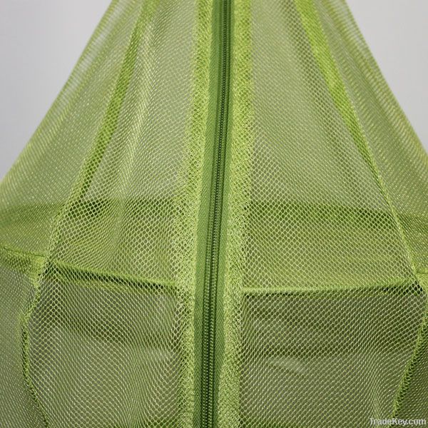 Round anti-mosquito folding netting hanging cage camp darkgreen