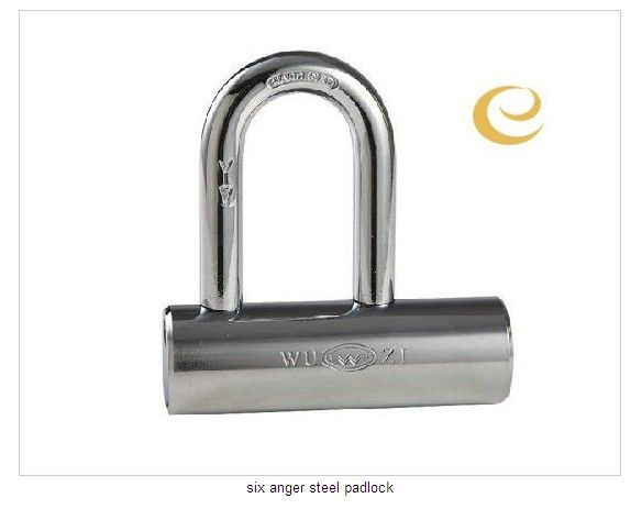 six anger steel padlock