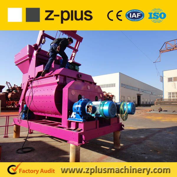 China famous brand ZPLUS offer twin shaft Concrete mixer JS series