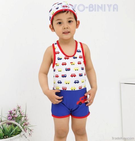 2012 new design fashion boys swimwear one piece print swimsuit