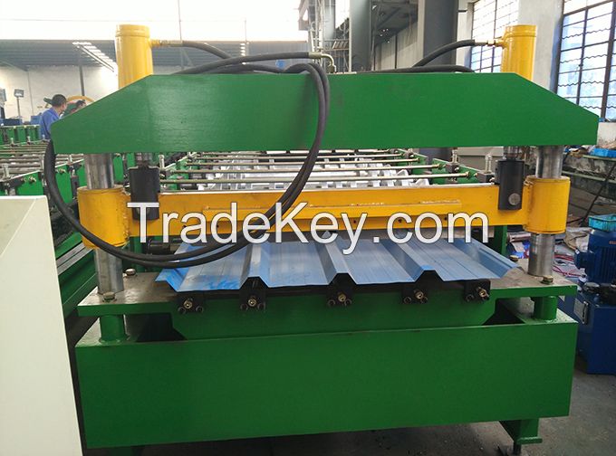 0.3-0.7mm Thickness Individual Ibr Roof Panel Roll Forming Machine