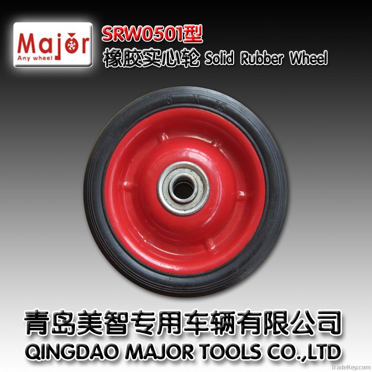 high quality solid rubber wheel