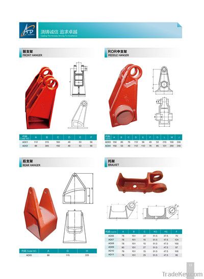 Front/Middle/Rear Hanger for Semi-trailer Mechanical Suspension