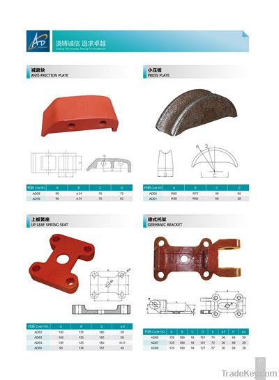 Front/Middle/Rear Hanger for Semi-trailer Mechanical Suspension
