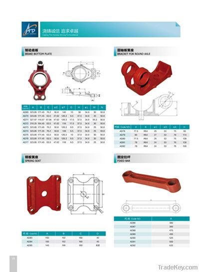 Brake Bottom Plate for Trailer Axle