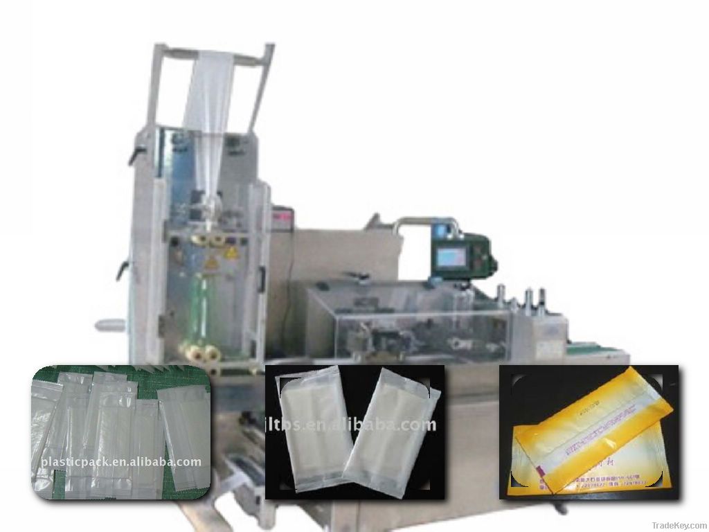 Wet tissue packing machine