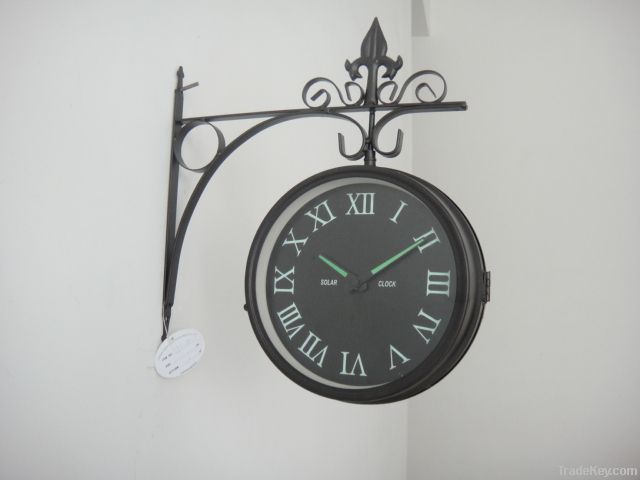 solar and 24pcs LED clock