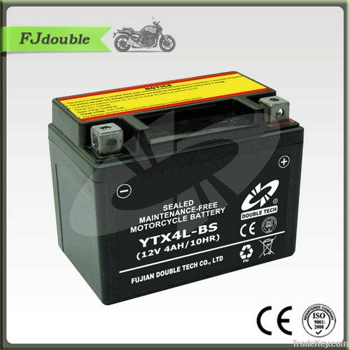 MF Sealed Lead Acid Rechargeable Motorcycle Battery YTX4L-BS(12V 4AH)