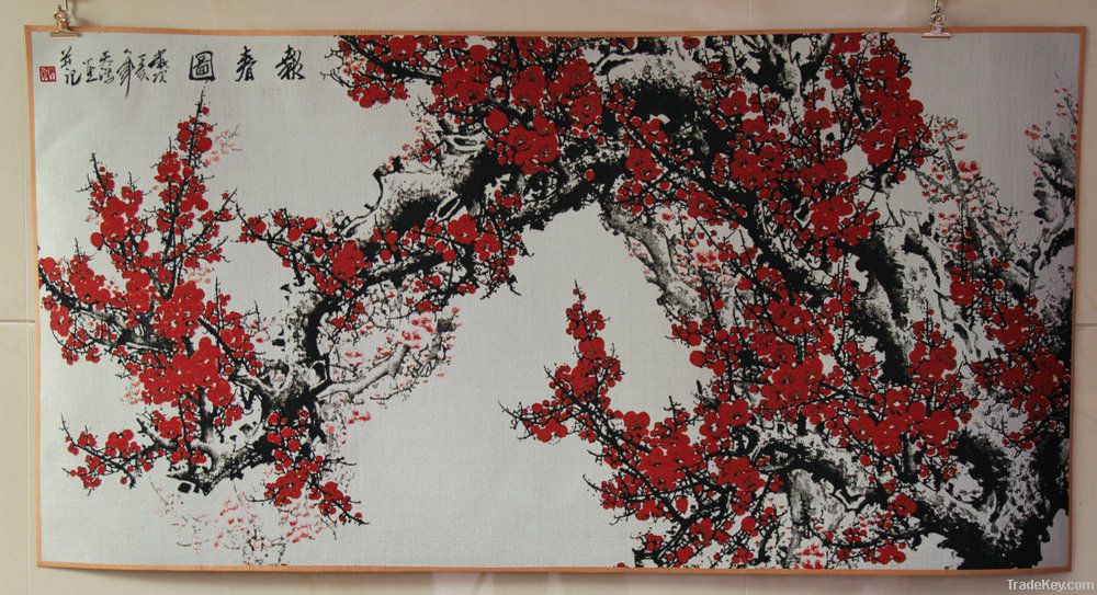 Modern decorative embroidered wall hanging