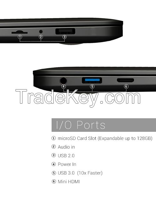RDP ThinBook (Intel 1.92 GHz Quad Core/2GB RAM/32GB Storage) 11.6" HD Screen Laptop - Windows 10
