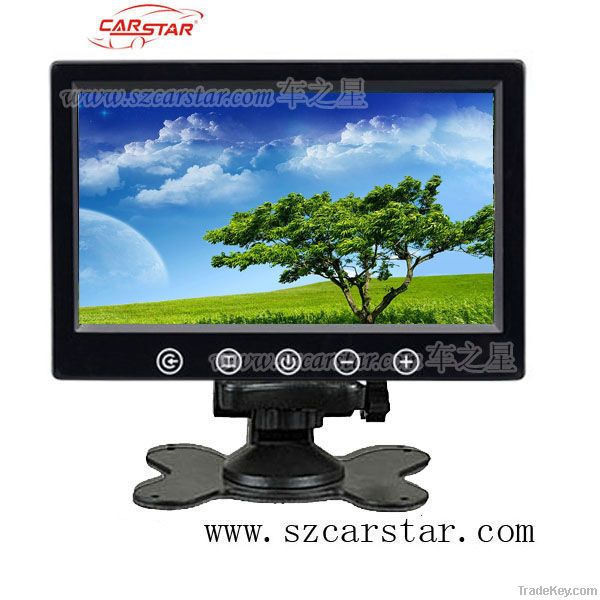 Well Sell Item!  7 Inch LCD tft HD Car Monitor With Touch Button