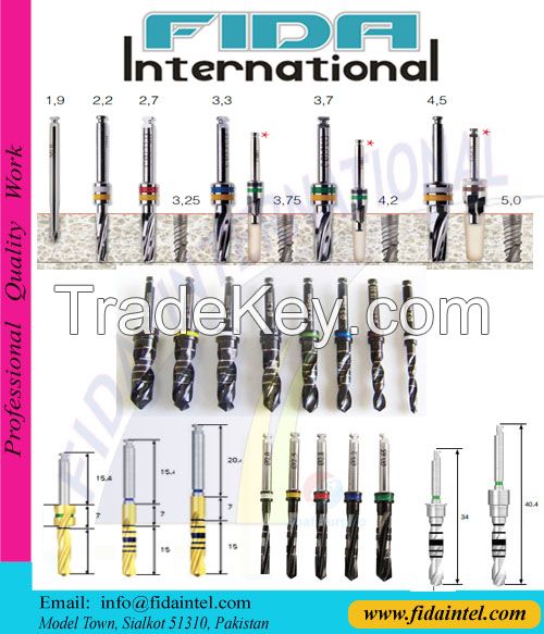 Dental Implant Drill Kit Dental irrigation Surgical Drill Kit Dental Conical Drill Kit Dental Twist Drill